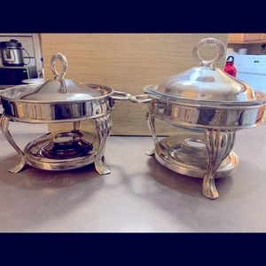 Silver plated chafing dishes